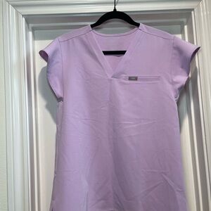 NWT Figs Lavender Haze small Natal flutter sleeve scrub top